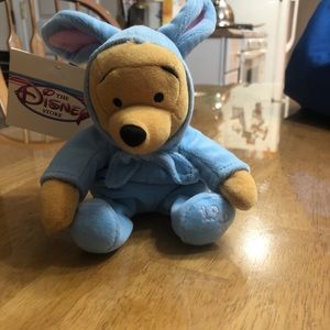 1999 Whinny The Pooh Disney Bean Bag, "Easter Bunny Pooh", 8"